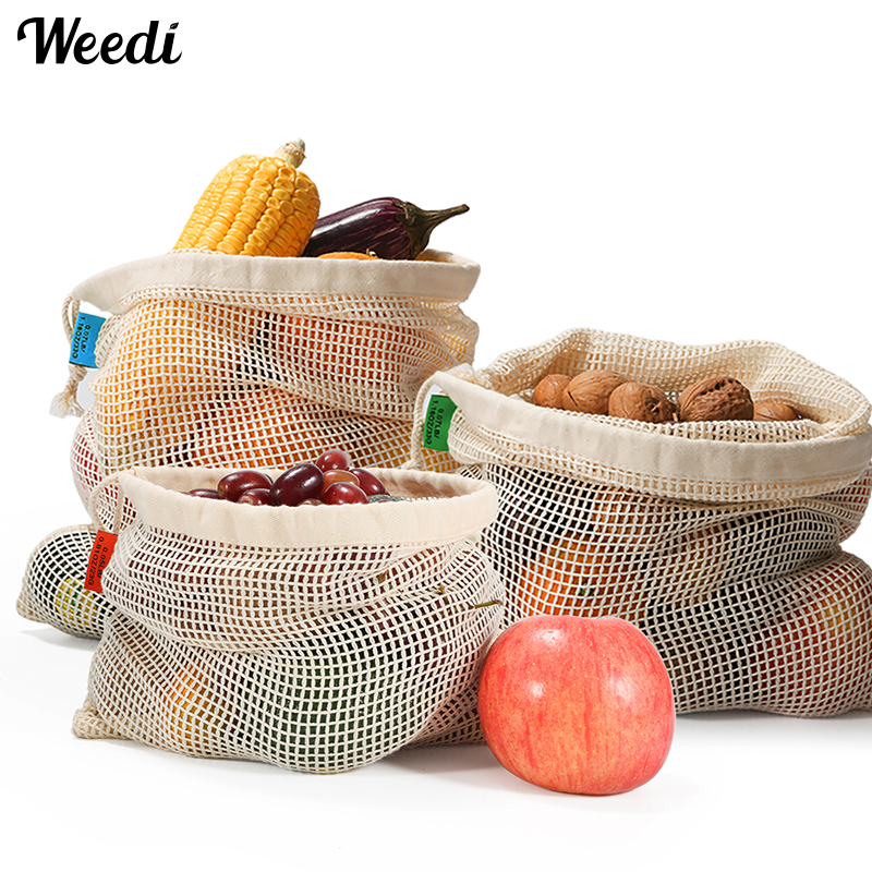 Reusable Produce Bag - Organic Cotton Reusable Produce Bag, Durable,