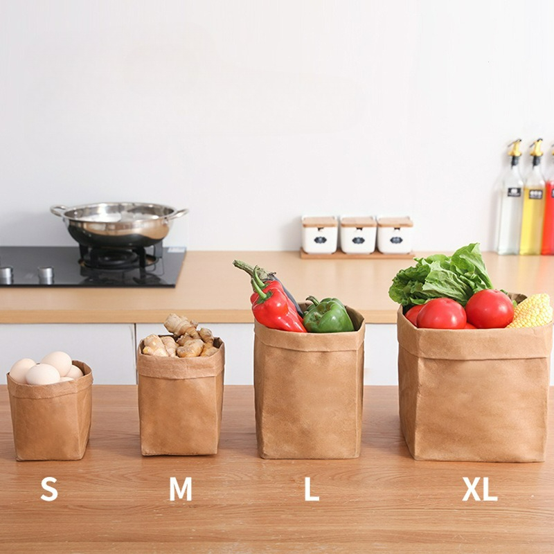 Kraft Paper Bag Washable Paper - Reusable Produce Bag recensione e prezzo