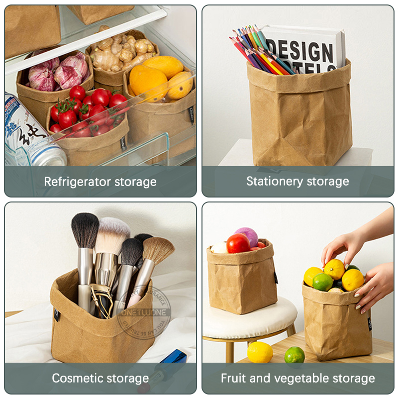 Kraft Paper Bag Washable Paper - Reusable Produce Bag recensione e prezzo