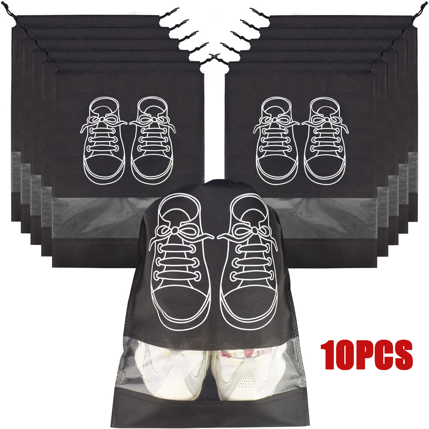 5/10PCS Travel Shoe Bags with  - Reusable Produce Bag recensione e prezzo