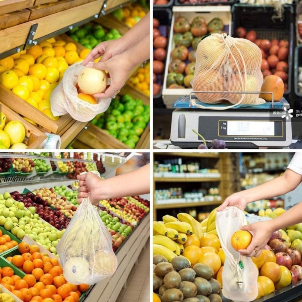 New Reusable Cotton Mesh Bag L - Reusable Produce Bag recensione e prezzo