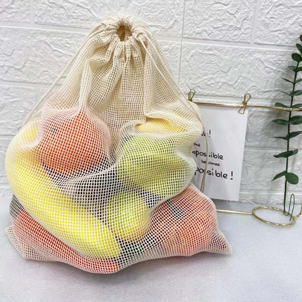 New Reusable Cotton Mesh Bag L - Reusable Produce Bag recensione e prezzo
