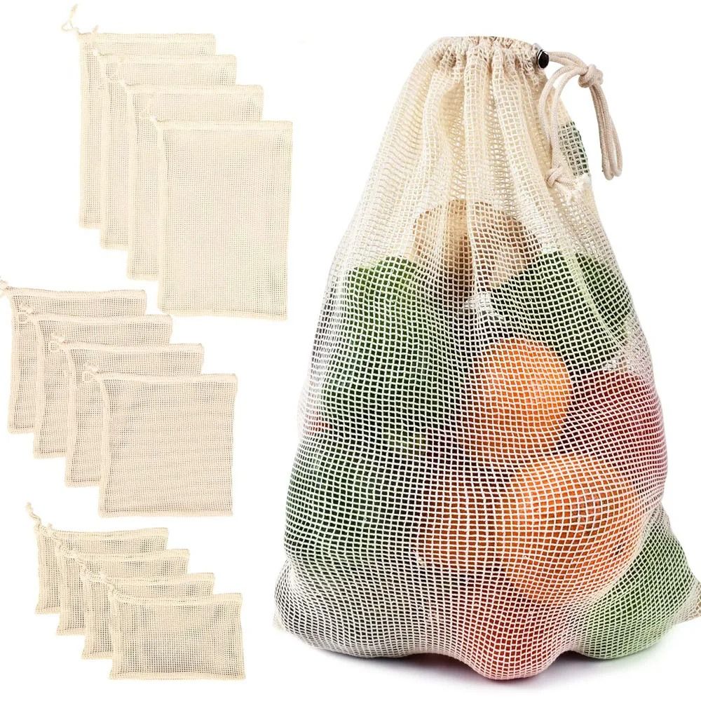 New Reusable Cotton Mesh Bag L - Reusable Produce Bag recensione e prezzo